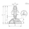 Elesa Levelling feet, LV.A-70-14-SST M16x68-ESD-C LV.A-SST-ESD-C - alternate 2